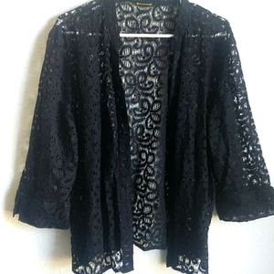Black lace cardigan
